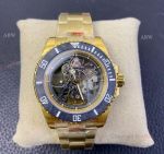 Best Quality Replica VR Factory Yellow Gold Rolex Skeleton Watch